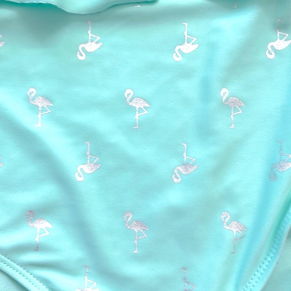 The Children’s Place Mint Green Flamingo Swimsuit, Size XS/4 - Picture 2 of 4